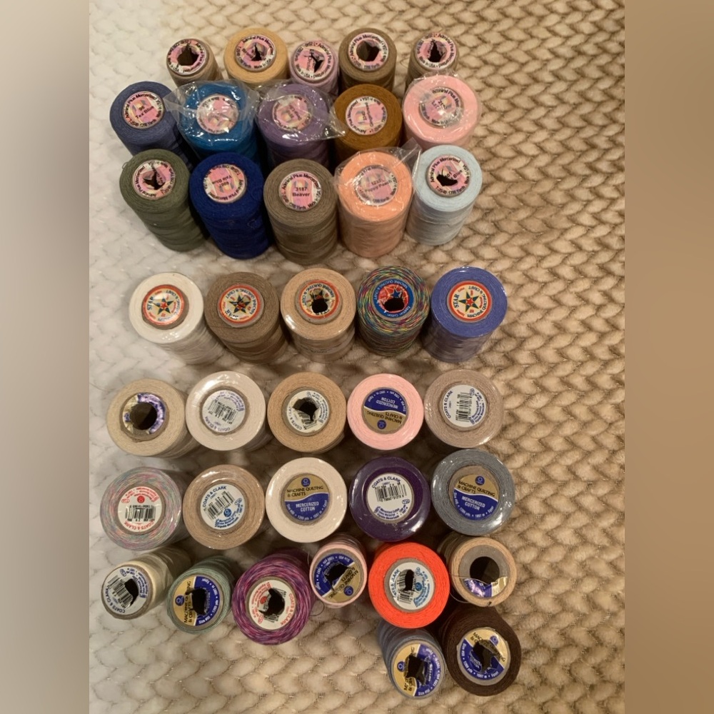 Large Lot Of Machine Quilters/Crafters Mercerized Thread